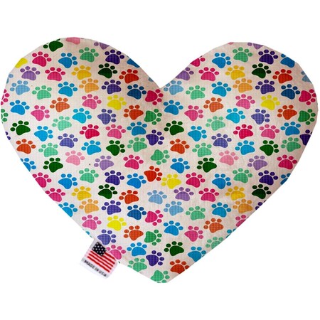 Mirage Pet Products Confetti Paws 8 in. Stuffing Free Heart Dog Toy 1167-SFTYHT8